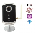Home Use Mega Pixel Wireless True Plug & Play H. 264 IP Camera with SD Card Slot Motion Detection Snap Shot and Built-in Microphone Professional App Available for iPhone Android and Windows Phone View Mobile Access